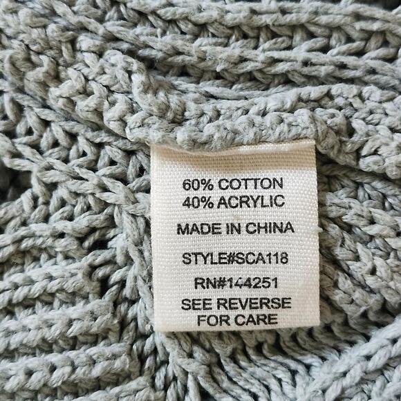 Moon & Madison Chunky Cropped Pullover Sage Green Size Medium - Picture 6 of 10